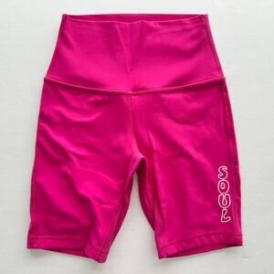 Lululemon Align Bike Shorts Sonic Pink Soulcycle Size 4 High Rise 8" Cycle Walk